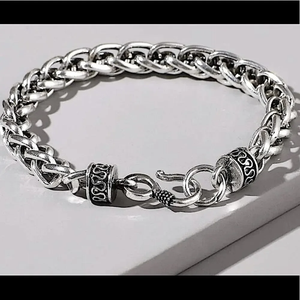 STAINLESS STEEL 10” BRAIDED BRACELET CUSTOMIZED BRACELET